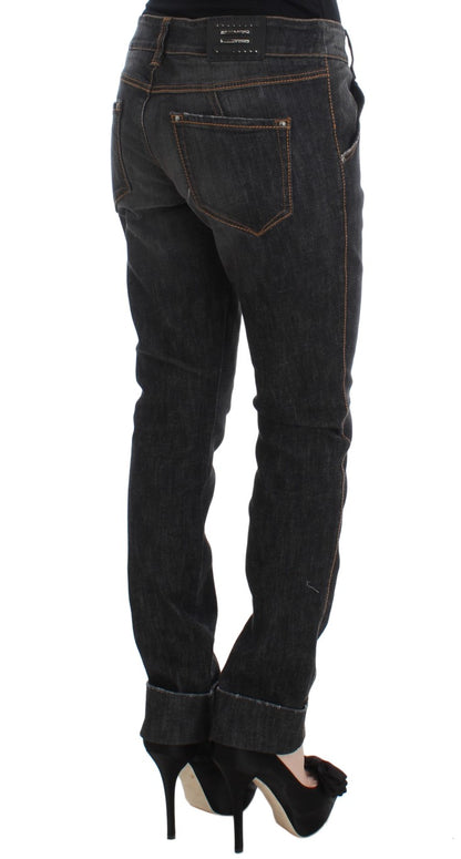 Jeans slim fit in denim Ermanno Scervino in cotone grigio