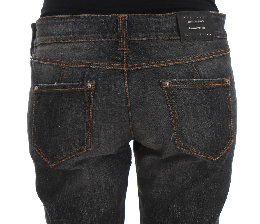 Jeans slim fit in denim Ermanno Scervino in cotone grigio