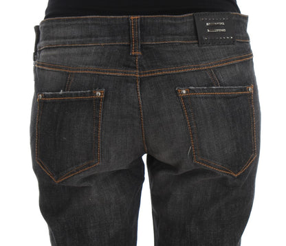 Jeans slim fit in denim Ermanno Scervino in cotone grigio