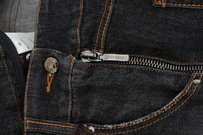 Jeans slim fit in denim Ermanno Scervino in cotone grigio