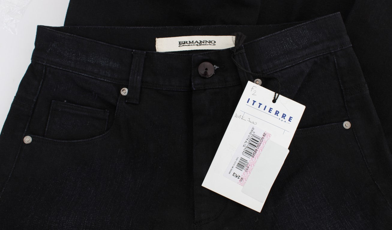 Jeans bootcut slim fit in misto cotone blu Ermanno Scervino