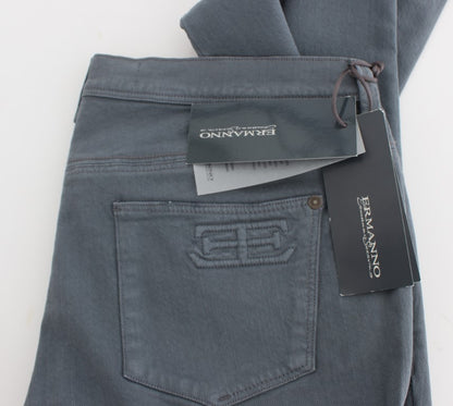 Jeans bootcut slim fit in misto cotone blu Ermanno Scervino