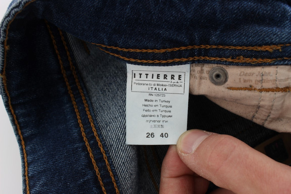 Jeans bootcut slim fit in misto cotone blu lavaggio John Galliano