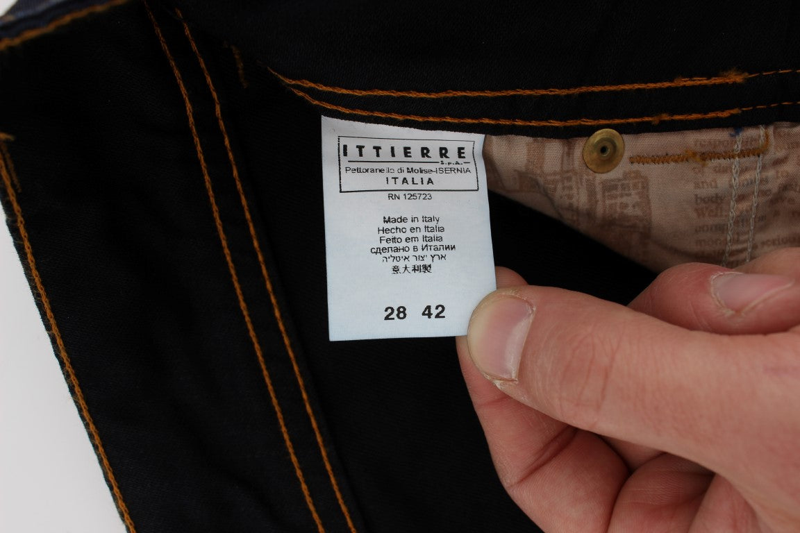 Jeans slim fit in cotone blu lavaggio John Galliano
