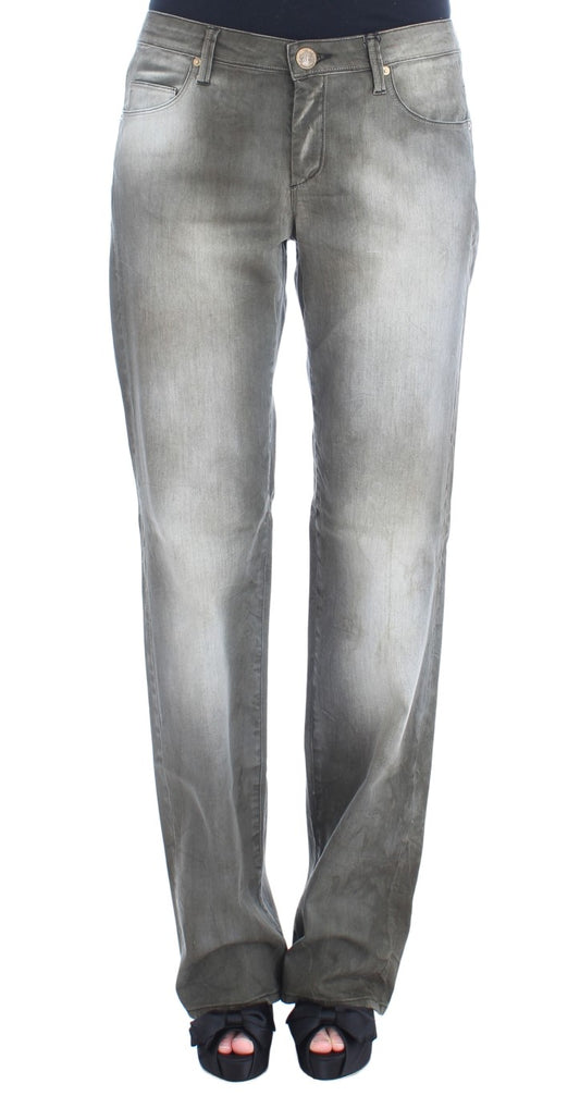 Jeans boyfriend larghi in misto cotone grigio Ermanno Scervino