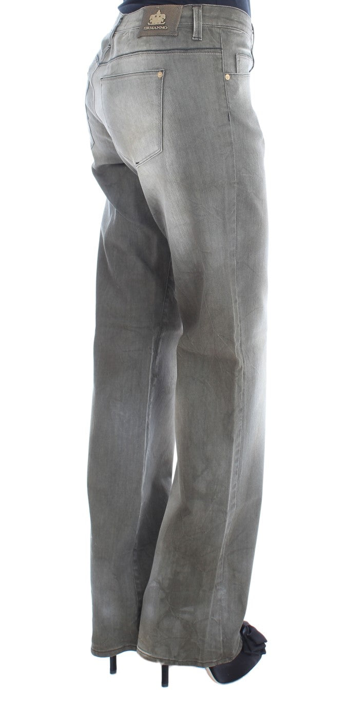 Jeans boyfriend larghi in misto cotone grigio Ermanno Scervino