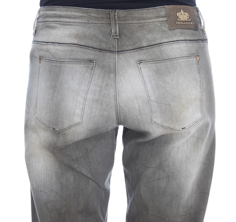 Jeans boyfriend larghi in misto cotone grigio Ermanno Scervino