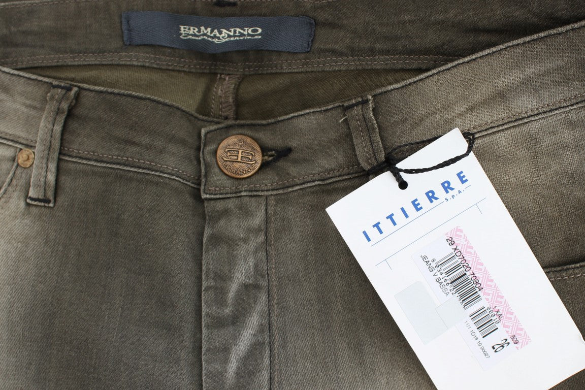 Jeans boyfriend larghi in misto cotone grigio Ermanno Scervino