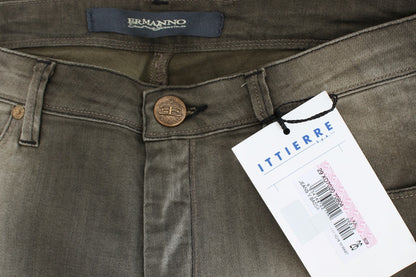 Jeans boyfriend larghi in misto cotone grigio Ermanno Scervino