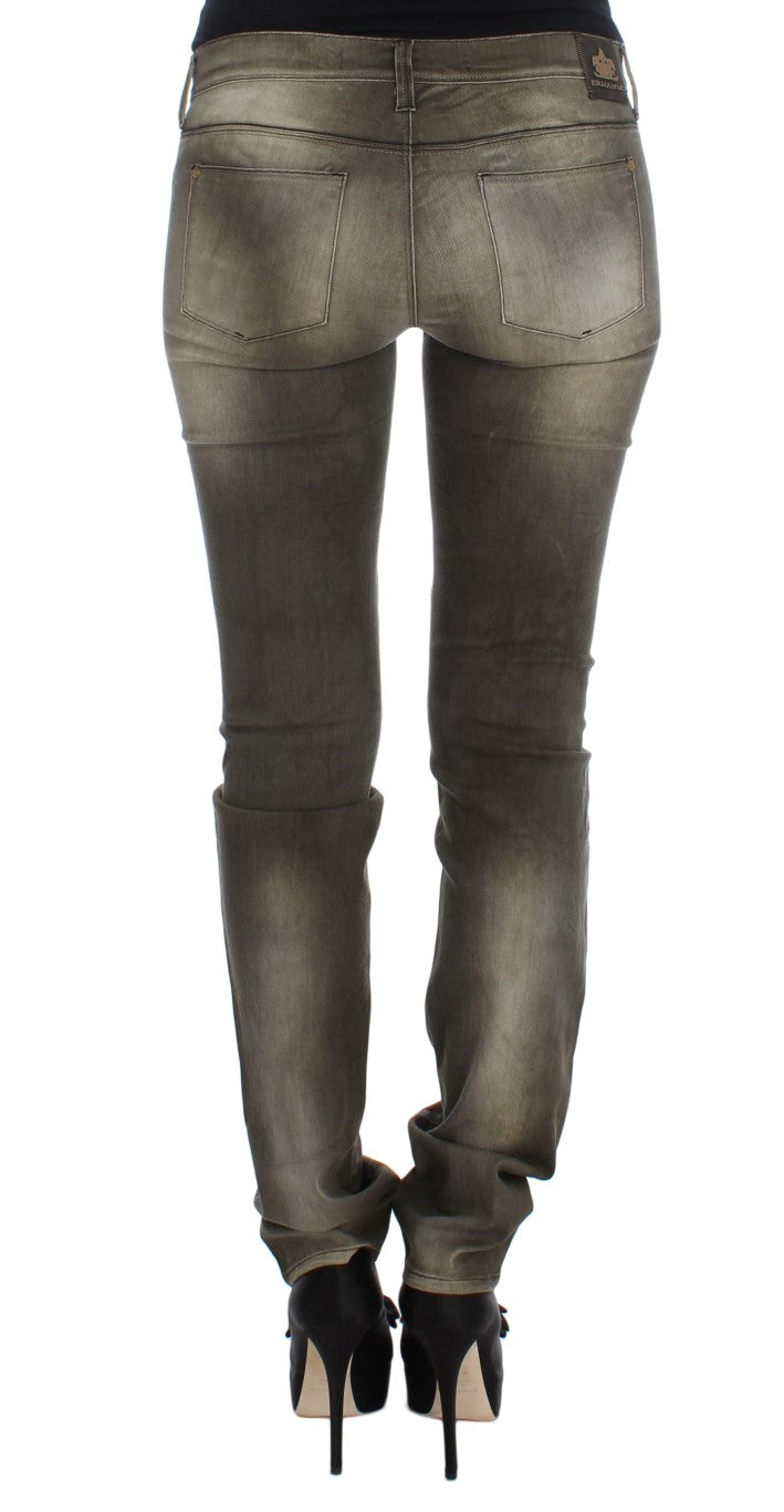 Jeans slim fit in misto cotone lavaggio grigio Ermanno Scervino
