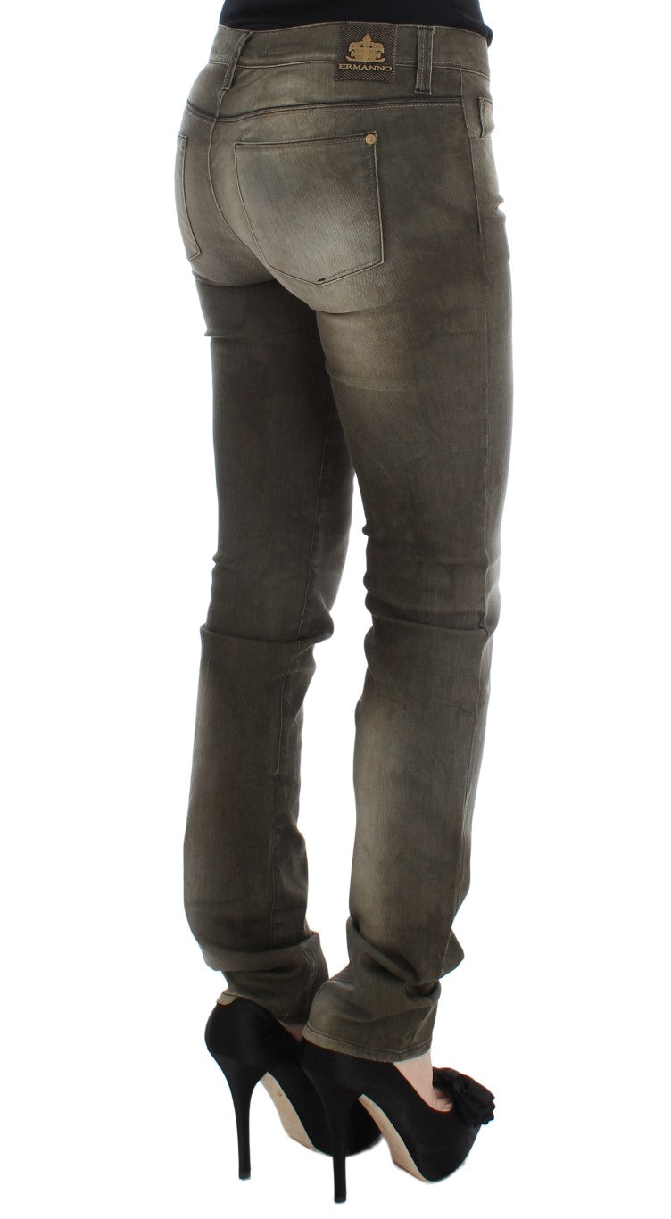 Jeans slim fit in misto cotone lavaggio grigio Ermanno Scervino