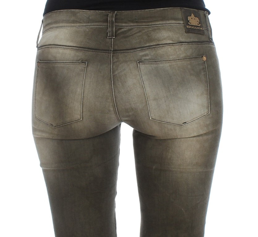Jeans slim fit in misto cotone lavaggio grigio Ermanno Scervino