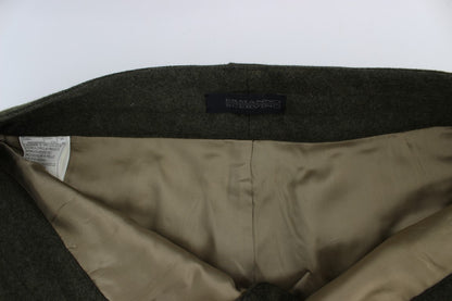 Pantaloni cargo larghi Ermanno Scervino in misto lana verde