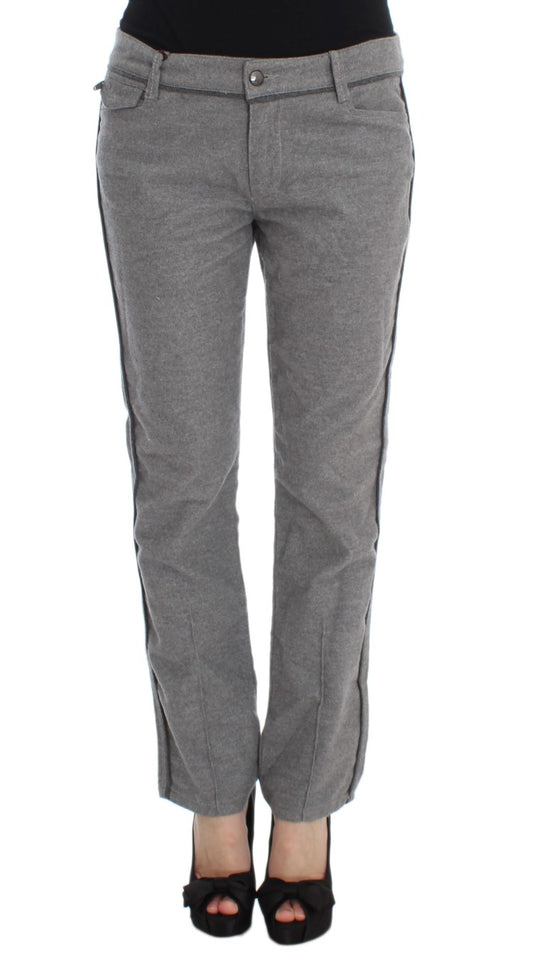 Pantaloni casual vestibilità dritta Ermanno Scervino in cotone grigio
