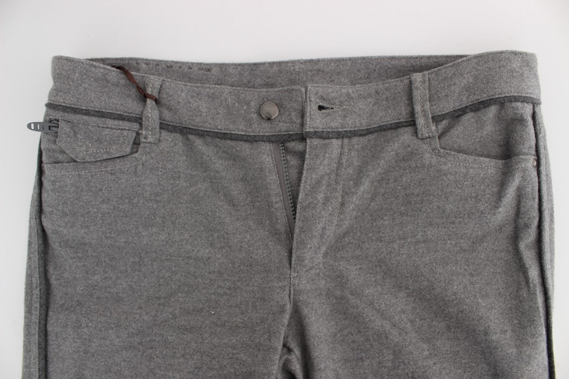 Pantaloni casual vestibilità dritta Ermanno Scervino in cotone grigio