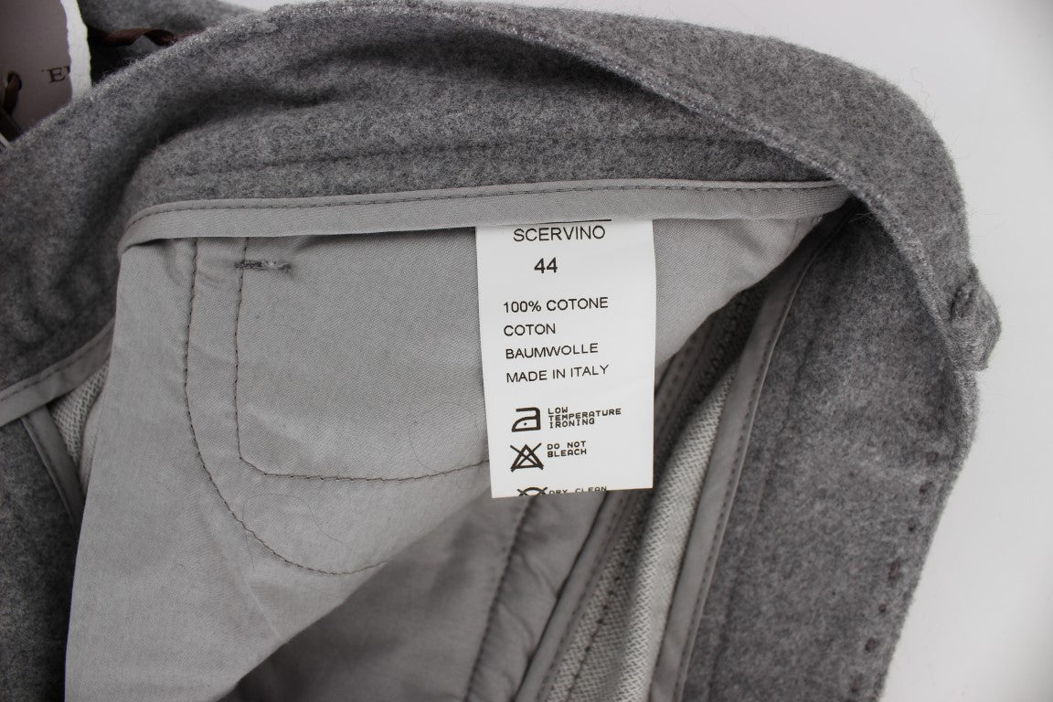 Pantaloni casual vestibilità dritta Ermanno Scervino in cotone grigio