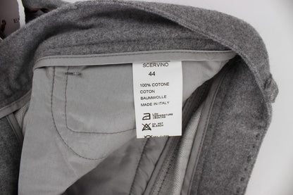Pantaloni casual vestibilità dritta Ermanno Scervino in cotone grigio