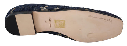 Mocassini e scarpe basse Dolce &amp; Gabbana in pizzo floreale blu