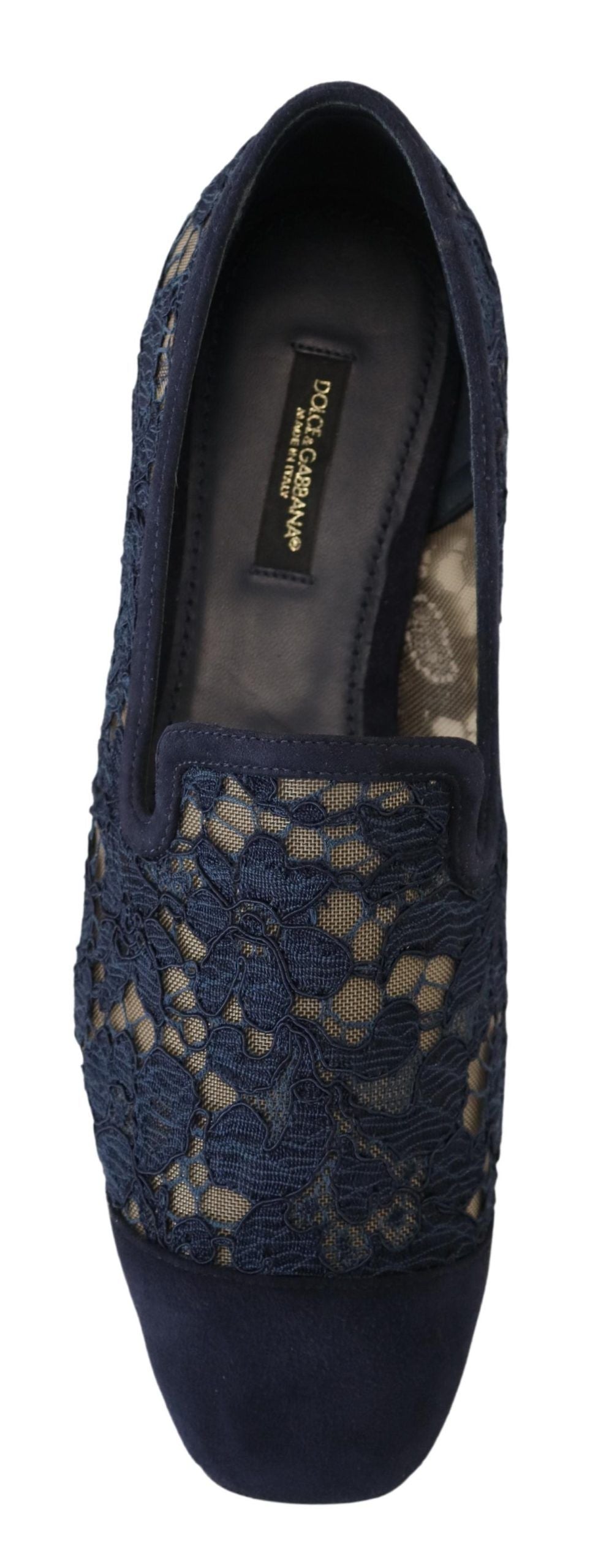 Mocassini e scarpe basse Dolce &amp; Gabbana in pizzo floreale blu