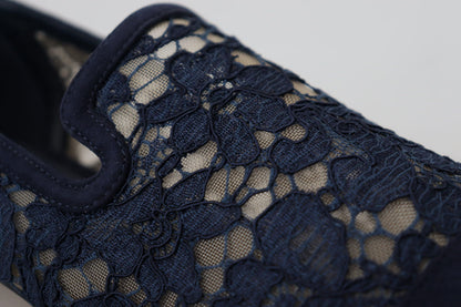 Mocassini e scarpe basse Dolce &amp; Gabbana in pizzo floreale blu