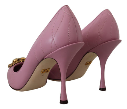 Scarpe con tacco a spillo DEVOTION in pelle rosa Dolce &amp; Gabbana