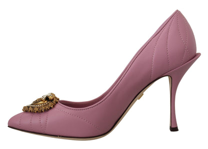 Scarpe con tacco a spillo DEVOTION in pelle rosa Dolce &amp; Gabbana