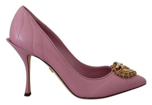 Scarpe con tacco a spillo DEVOTION in pelle rosa Dolce &amp; Gabbana