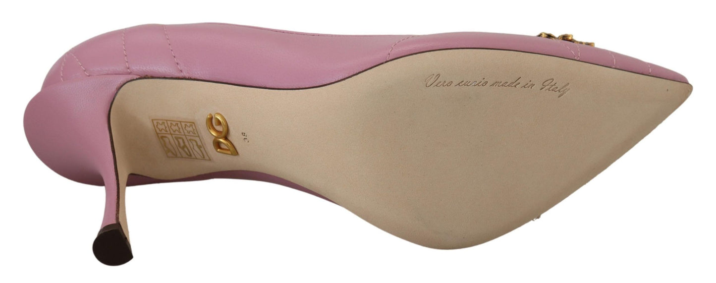 Scarpe con tacco a spillo DEVOTION in pelle rosa Dolce &amp; Gabbana