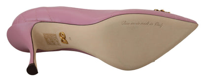 Scarpe con tacco a spillo DEVOTION in pelle rosa Dolce &amp; Gabbana