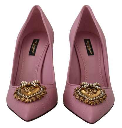 Scarpe con tacco a spillo DEVOTION in pelle rosa Dolce &amp; Gabbana