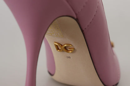 Scarpe con tacco a spillo DEVOTION in pelle rosa Dolce &amp; Gabbana