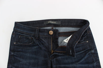 Ermanno Scervino Jeans Slim Blu Pantaloni in Denim Skinny Leg Stretch