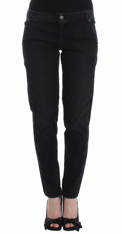Ermanno Scervino Jeans Slim Blu Pantaloni in Denim Skinny Leg Straight