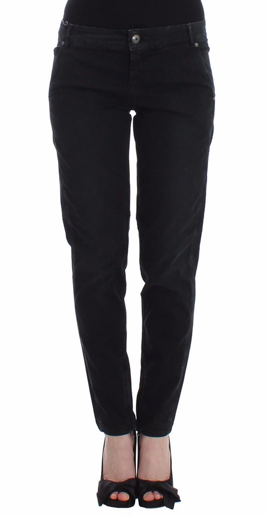 Ermanno Scervino Jeans Slim Blu Pantaloni in Denim Skinny Leg Straight