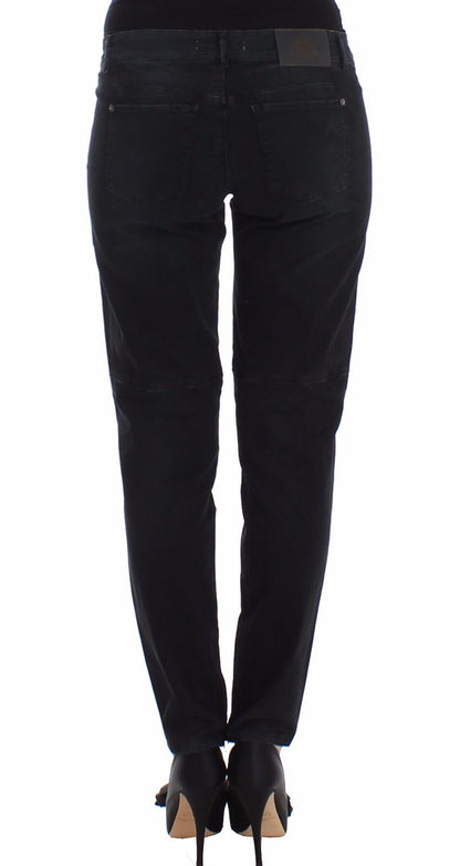 Ermanno Scervino Jeans Slim Blu Pantaloni in Denim Skinny Leg Straight