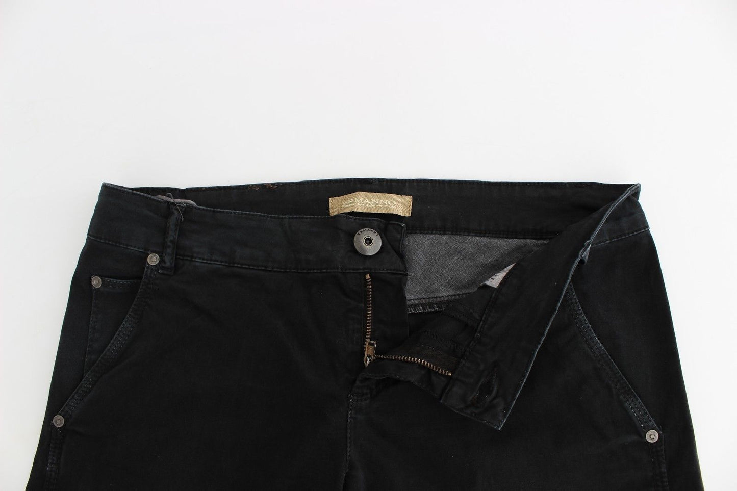 Ermanno Scervino Jeans Slim Blu Pantaloni in Denim Skinny Leg Straight