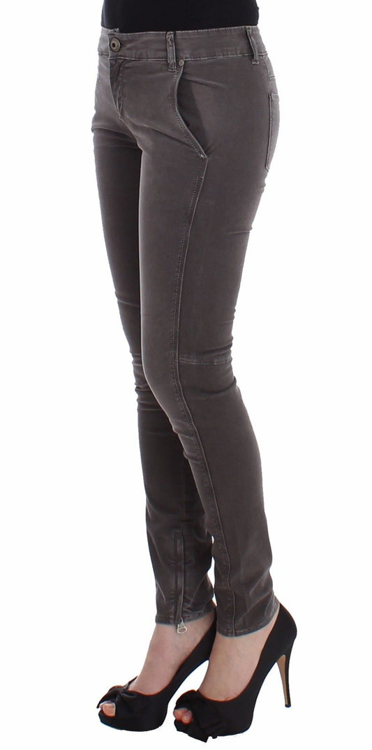 Ermanno Scervino Jeans Slim Grigi Pantaloni in Denim Skinny Leg Stretch