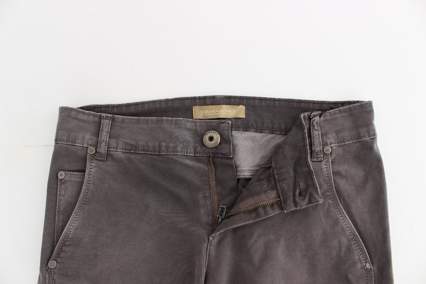 Ermanno Scervino Jeans Slim Grigi Pantaloni in Denim Skinny Leg Stretch