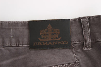 Ermanno Scervino Jeans Slim Grigi Pantaloni in Denim Skinny Leg Stretch