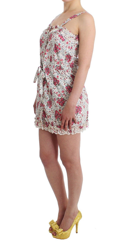 Ermanno Scervino Beachwear Mini abito corto da spiaggia floreale rosa