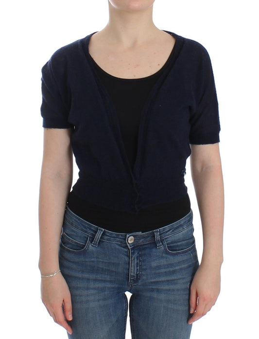 Ermanno Scervino Maglia Cardigan in Maglia di Lana Blu