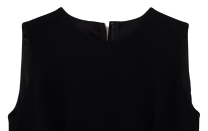 Dolce &amp; Gabbana Abito nero a tubino svasato in viscosa