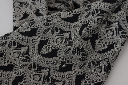 Dolce &amp; Gabbana Abito aderente in jacquard grigio nero