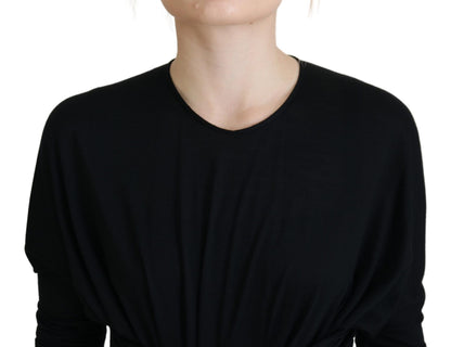 Dolce &amp; Gabbana Abito midi in lana con tubino nero