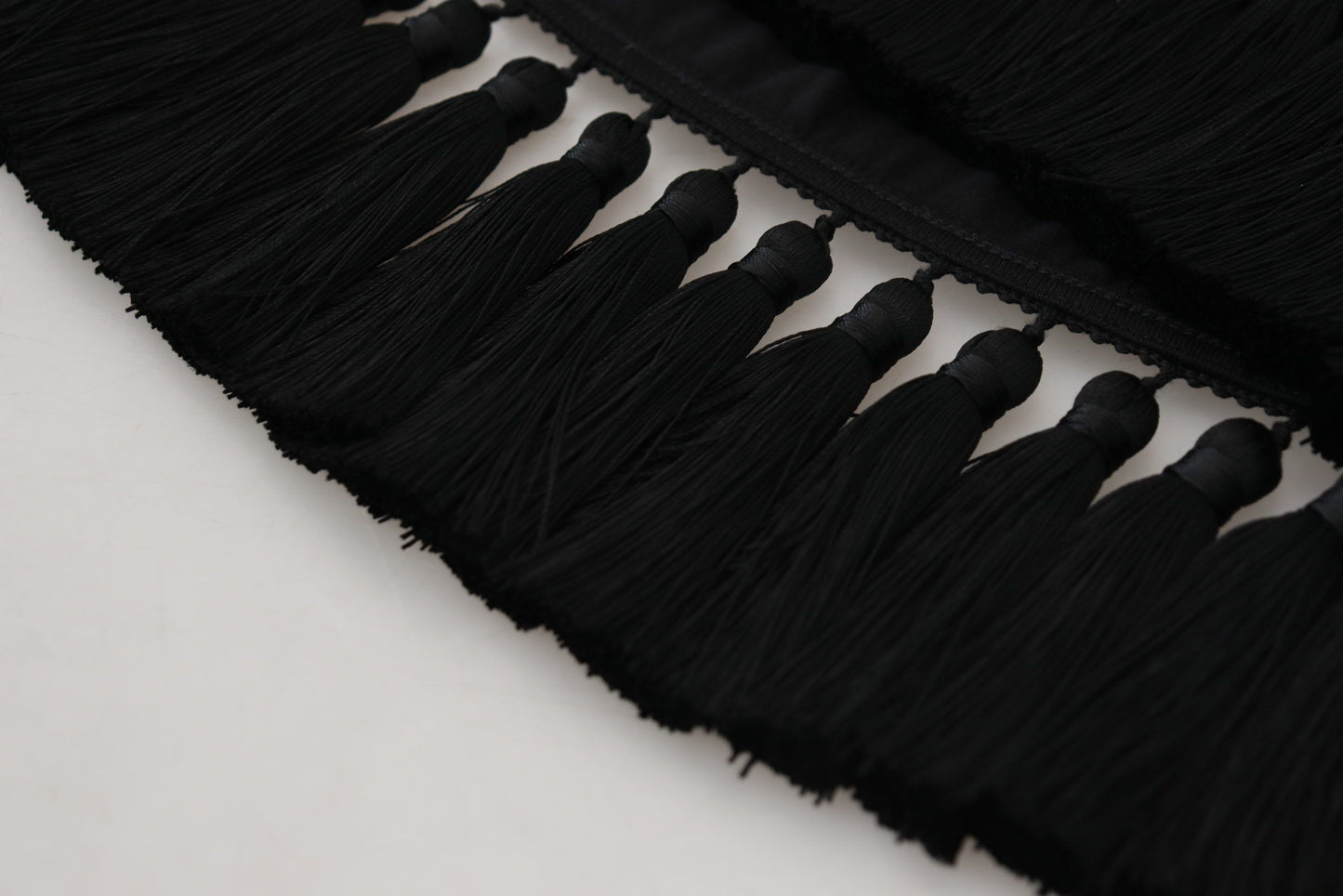 Dolce &amp; Gabbana T-shirt nera Camicetta in cotone con nappe