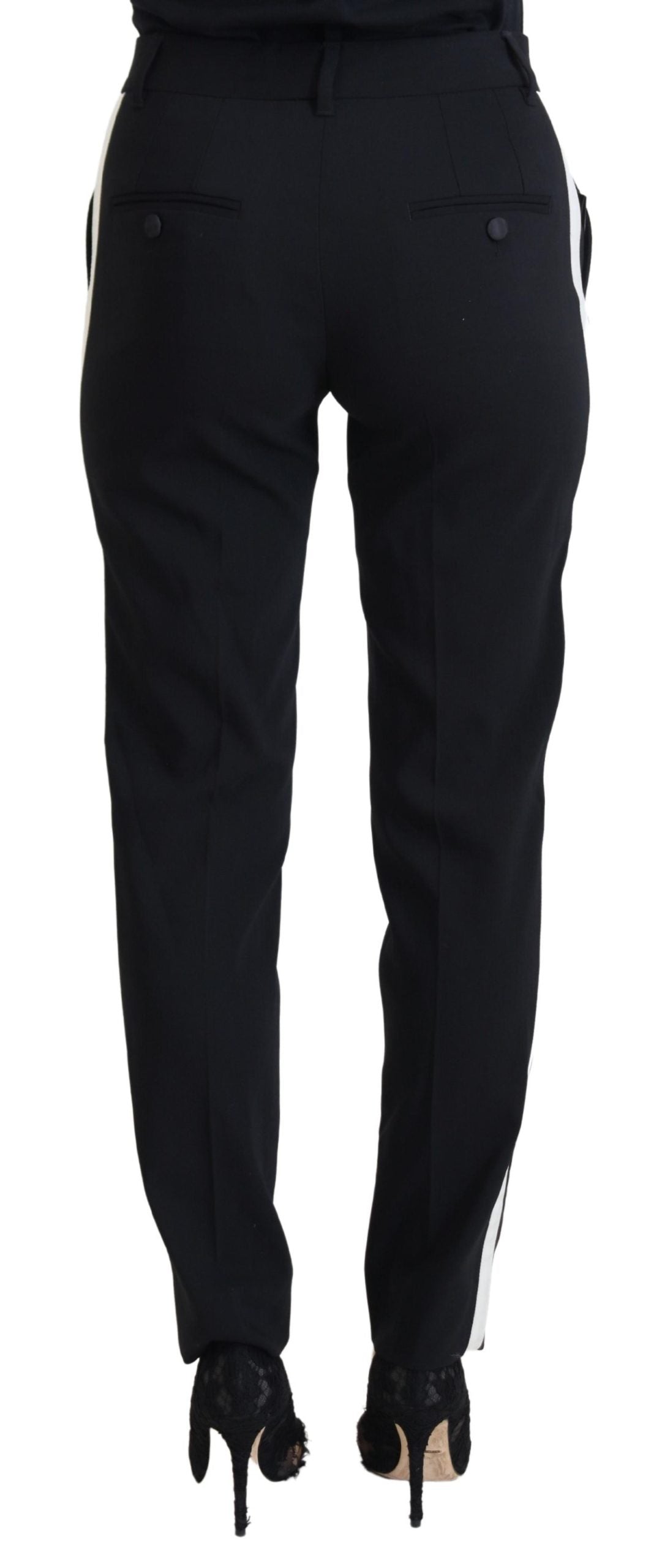 Pantaloni neri a vita alta da donna Dolce &amp; Gabbana