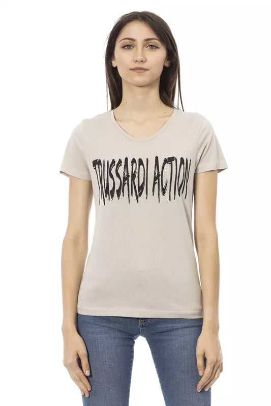Trussardi Action Beige Cotton Top Donna