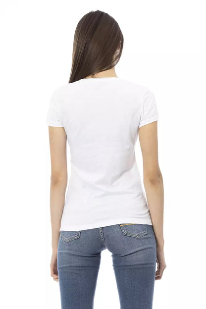 Top da donna Trussardi Action in cotone bianco