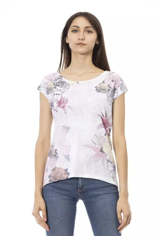T-shirt da donna Trussardi Action in cotone bianco