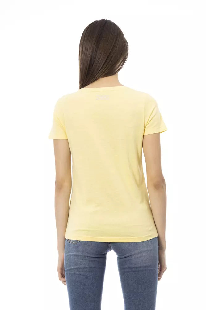 T-shirt da donna in cotone giallo Trussardi Action